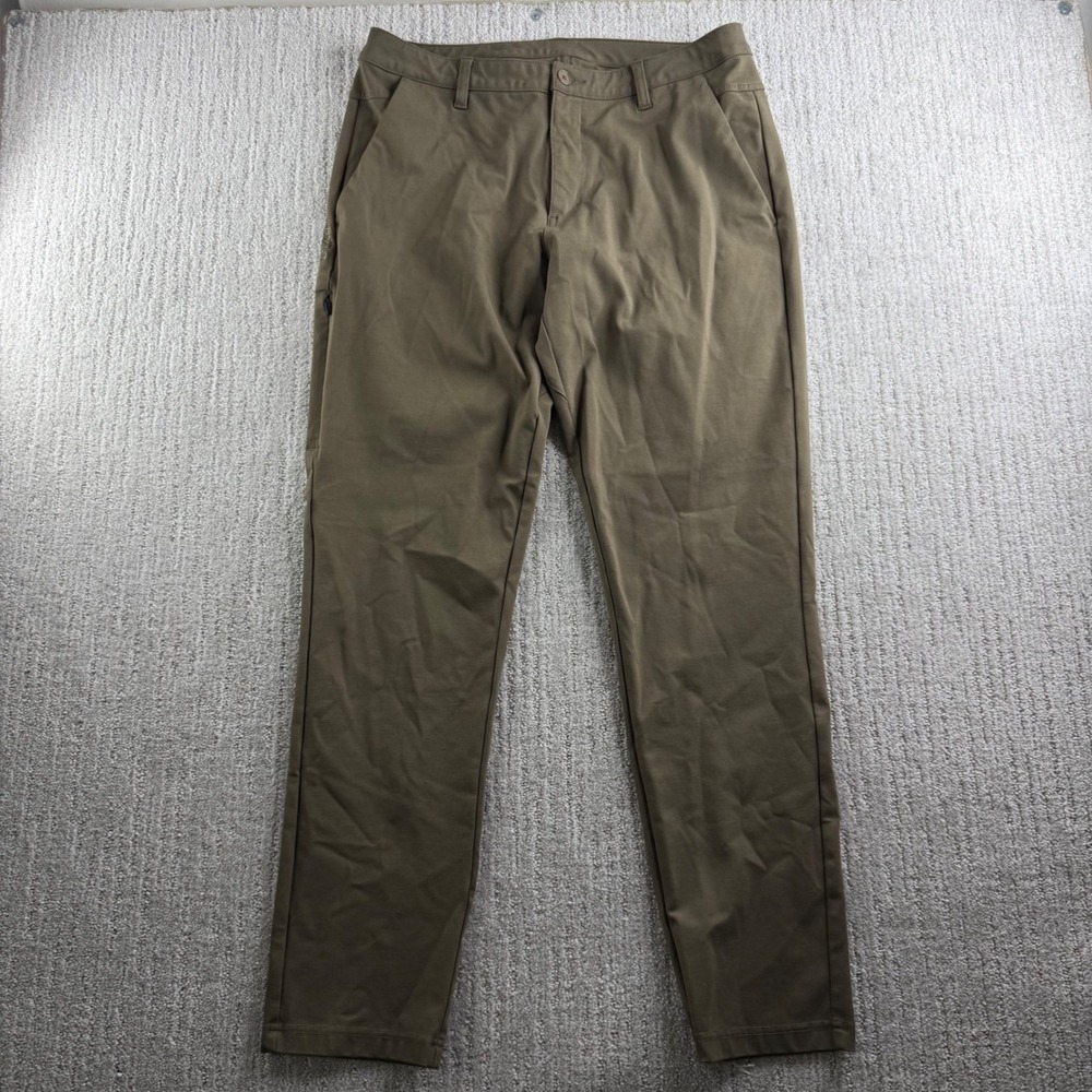 BYLT Premium Basics Everyday Pant 2.0 Slim Fit Mens Size 36 Chino Trousers Green